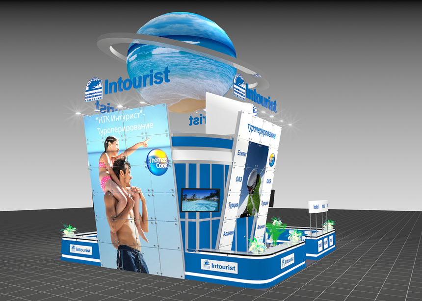 Эксклюзивный стенд для компании "ИНТУРИСТ"